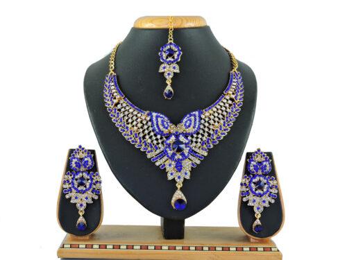 Generic Women’s Alloy Necklace set (Blue)