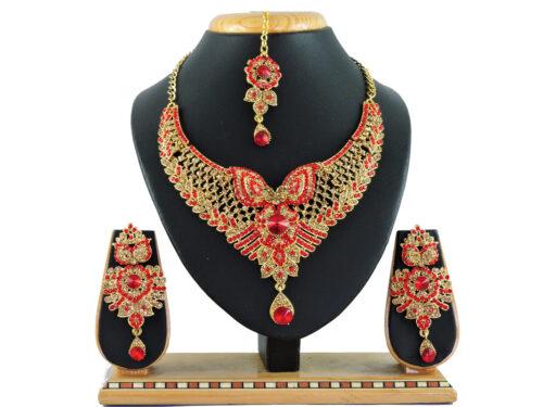 Generic Women’s Alloy Necklace set (Red)