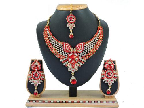 Generic Women’s Alloy Necklace set (Red)