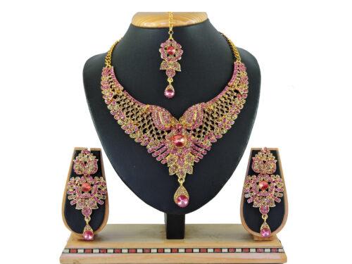 Generic Women’s Alloy Necklace set (Pink)