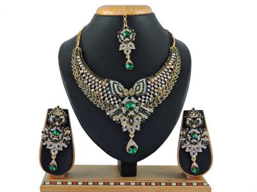 Generic Women’s Alloy Necklace set (Green)