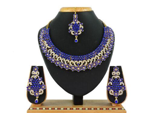 Generic Women’s Alloy Necklace set (Blue)