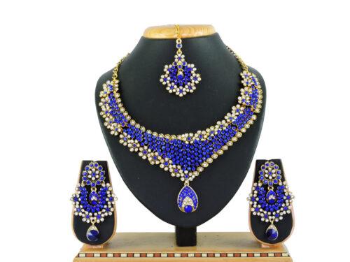 Generic Women’s Alloy Necklace set (Blue)