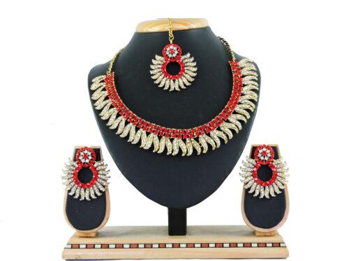 Generic Women’s Alloy Necklace set (Red)