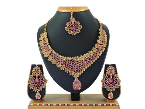 Generic Women’s Alloy Necklace set (Pink)