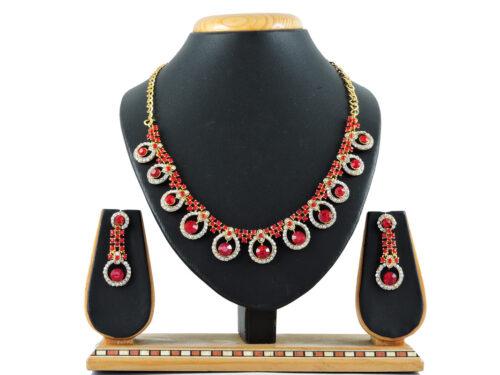 Generic Women’s Alloy Necklace set (Red)