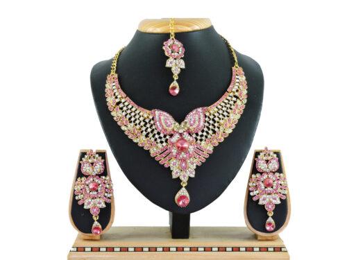 Generic Women’s Alloy Necklace set (Pink)