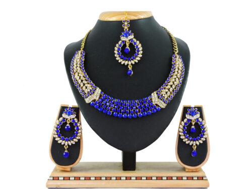 Generic Women’s Alloy Necklace set (Blue)