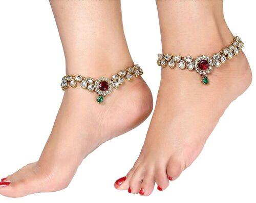 Generic Women’s Gold Plated  Anklets-Gold