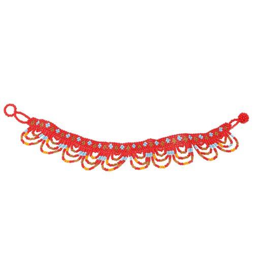 Generic Women’s  Fashion Beads  Anklet Payal-Red