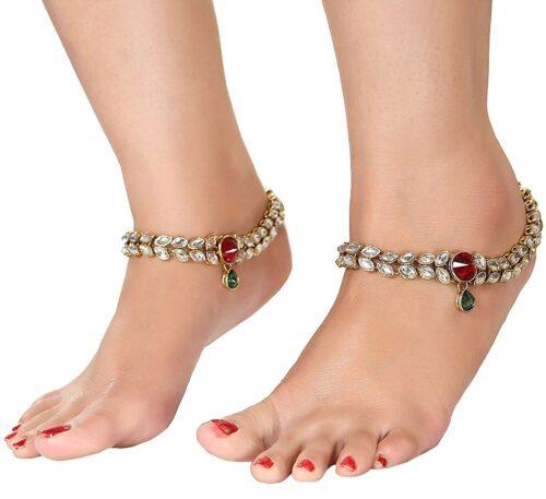 Generic Women’s Gold Plated  Anklets-Gold