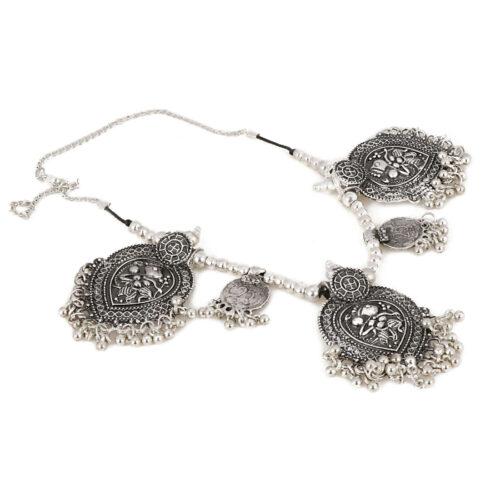 Designer Antique Oxidized Silver Fancy Necklace Fashion Jewellery