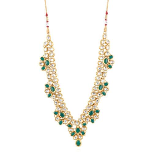 Bollywood Inspired Traditional Kundan Necklace with Earrings