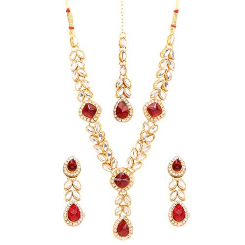 Gold Plated Kundan Necklace Set