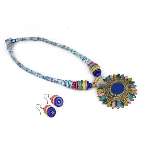 Multi Color Designer Tibetan Style Fashion Necklace - Image 5