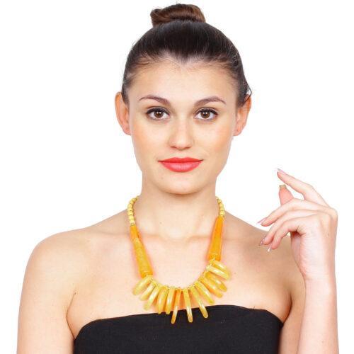 Yellow Beads Fashion Necklace