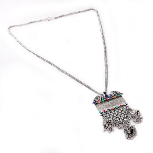 Afghani Designer Turkish Style Vintage Oxidised German Silver Tribal Necklace Pandeant Antique Jewellery Boho Gypsy