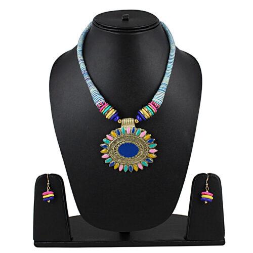 Multi Color Designer Tibetan Style Fashion Necklace