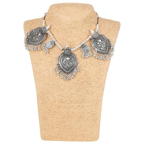 Designer Antique Oxidized Silver Fancy Necklace Fashion Jewellery