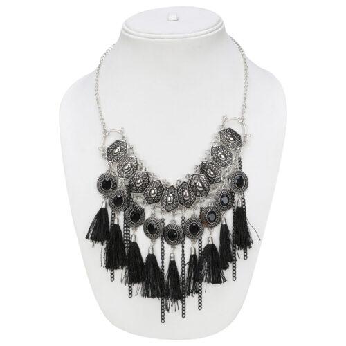 Stylish Boho Afgani Turkish Silver Necklace