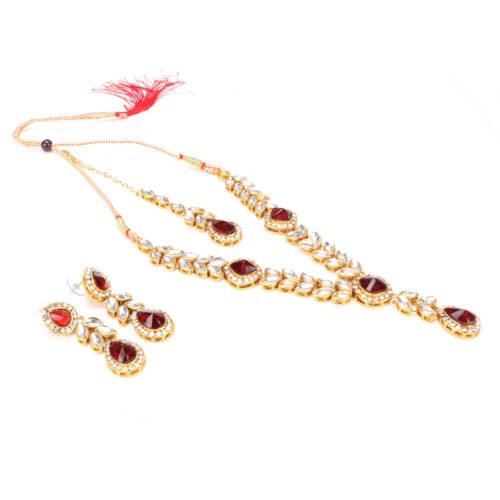 Gold Plated Kundan Necklace Set