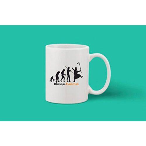 Printed Ceramic Coffee Mug – 1 Pieces, White, 11oz