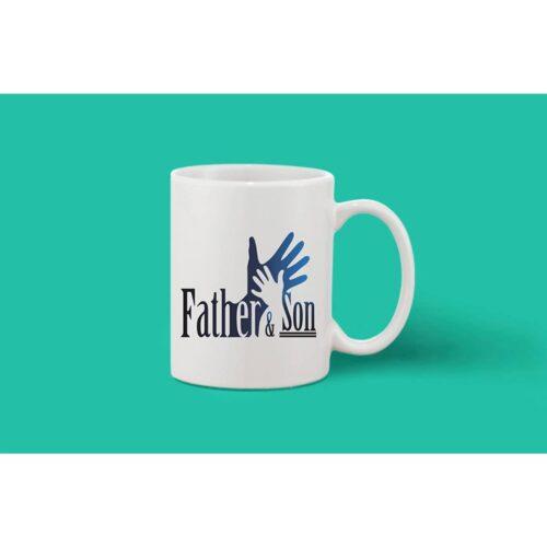 Printed Ceramic Coffee Mug – 1 Pieces, White, 11oz