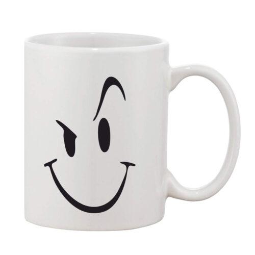 Printed Ceramic Coffee Mug – 1 Pieces, White, 11oz