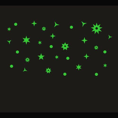 Generic Green Galaxy Of Stars Radium Wall Sticker