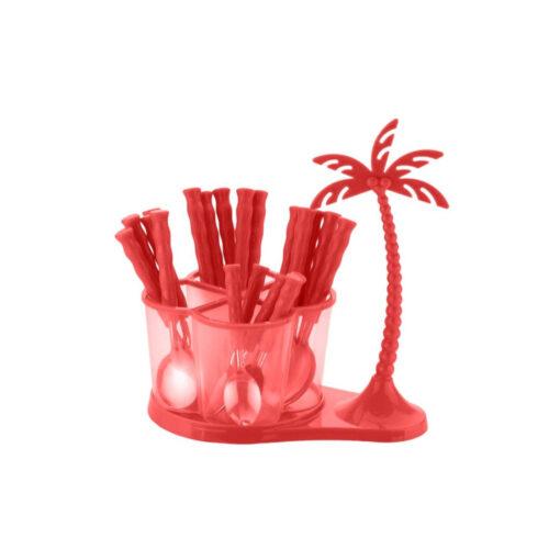 Generic Dining and Cutlery Set with Coconut Tree Design stand