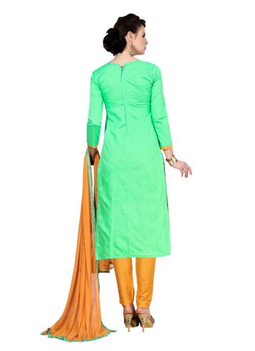 Generic Women’s Cotton Unstitched Salwar Suit-Material With Dupatta (Pista Green,2.3 Mtrs)