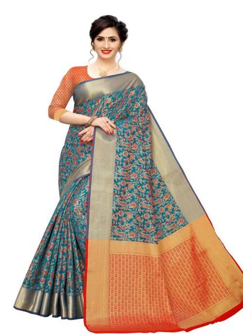 Generic Women's Jacquard Saree (Multi ,5-6Mtrs)