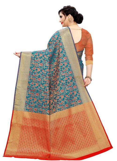 Generic Women’s Jacquard Saree (Multi ,5-6Mtrs)