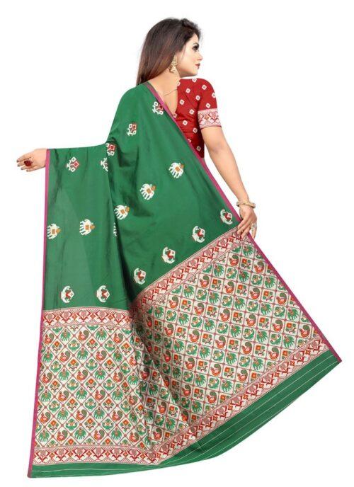 Generic Women’s Jacquard Saree (Green ,5-6Mtrs)