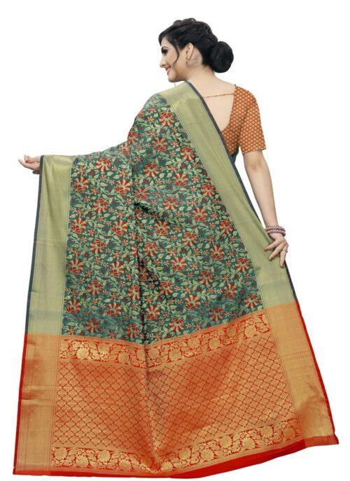 Generic Women’s Jacquard Saree (Multi ,5-6Mtrs)