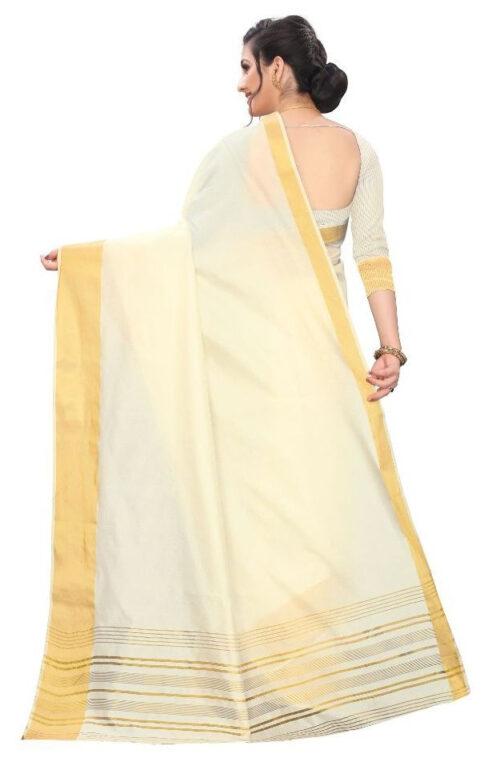 Generic Women’s Cotton Silk Saree (Lite Sandal ,5-6Mtrs)