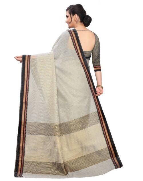 Generic Women’s Cotton Silk Sarees (Greay , 5-6Mtrs)