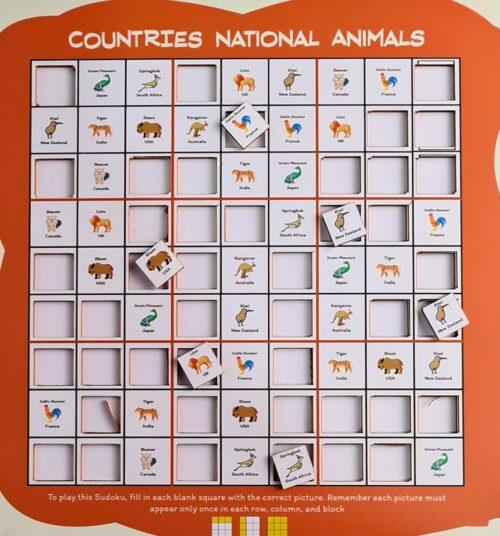 Countries National Animal (10X10 Inches)