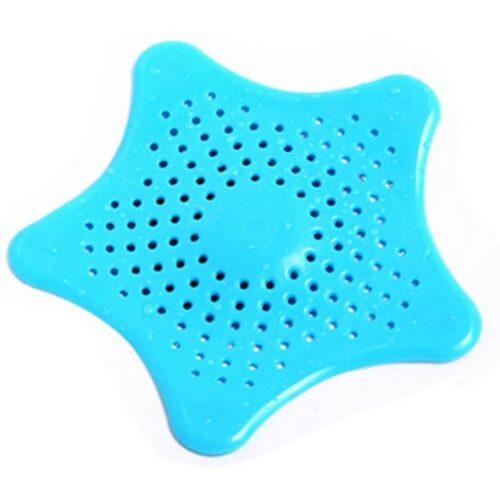 Generic Pack Of_5 Star Shaped Sink Filter Bathroom Hair Catcher Drain Strainers For Basin (Color: Assorted)