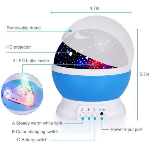 Generic Romantic Sky Star Master Night Light Projector Children Kids Baby Sleep Lighting Usb Lamp Led Projection