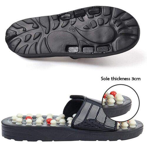 Generic Free Size Spring Acupressure And Magnetic Therapy Accu Paduka Slippers For Full Body Blood Circulation Natural Leg Foot Massager Slippers For Men And Women