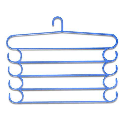 Generic Pack Of_5 Five Layer Plastic Hangers (Color: Assorted)