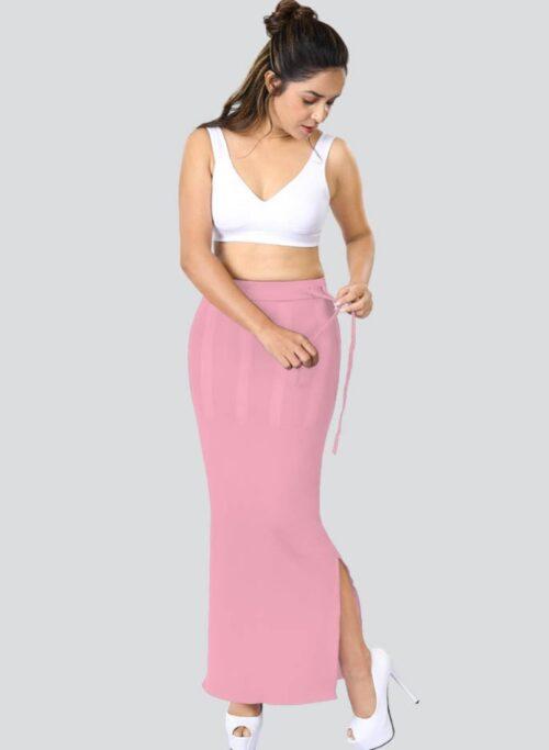 Dermawear Women’s Saree Shapewear (Model: SS_406_Saree Shaper, Color:Light Pink, Material: 4D Stretch)