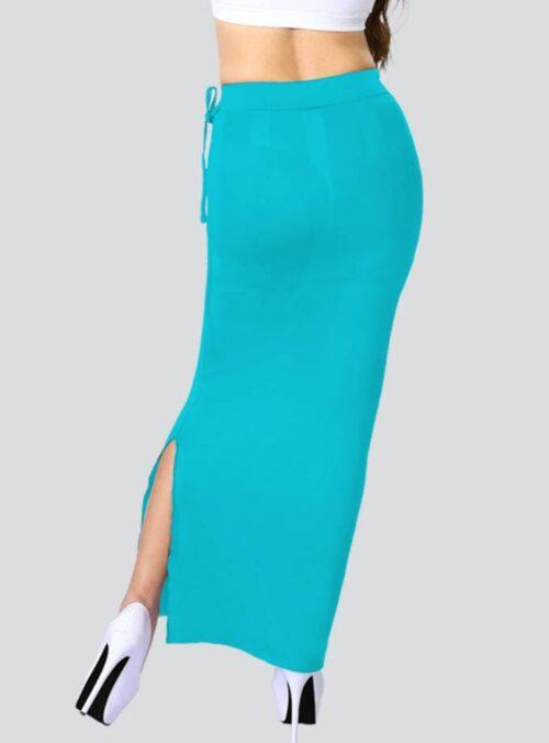 Dermawear Women’s Saree Shapewear (Model: SS_406_Saree Shaper, Color:Turquoise Blue, Material: 4D Stretch)