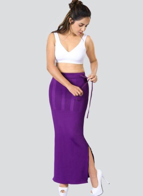 Dermawear Women’s Saree Shapewear (Model: SS_406_Saree Shaper, Color:Purple, Material: 4D Stretch)