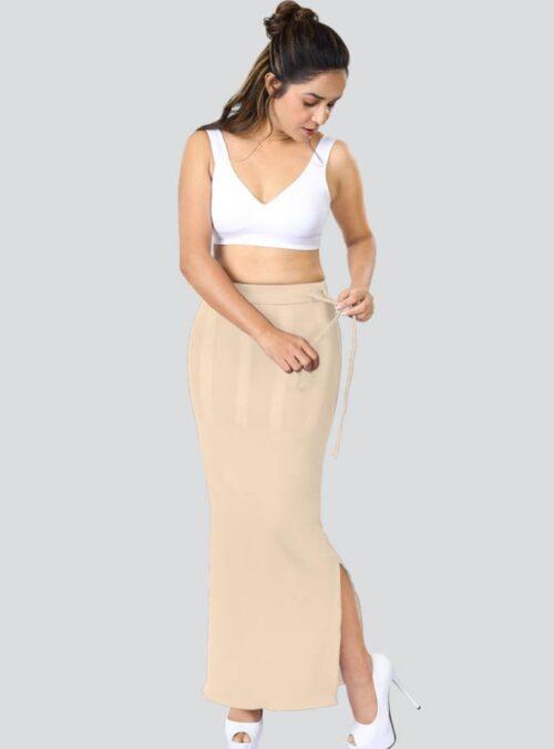 Dermawear Women’s Saree Shapewear (Model: SS_406_Saree Shaper, Color:Skin, Material: 4D Stretch)