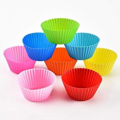 Generic Pack Of_15 Round Shape Mini Silicone Cupcake Mould (Color: Assorted)