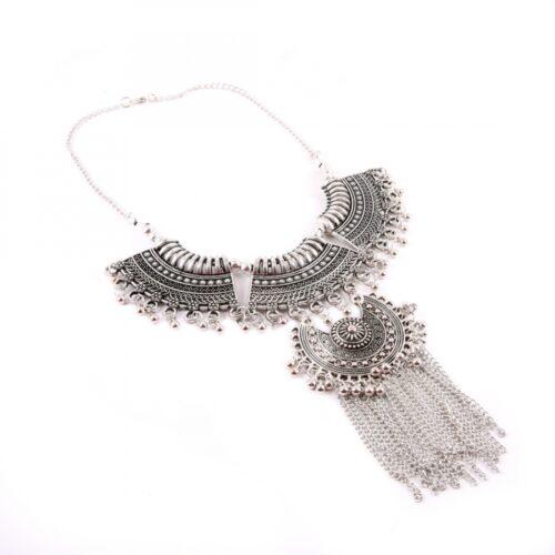 Generic Women’s Fashion Jewellery Bohemia Gypsy Tibetan Vintage Coin Necklace (Color: Silver)