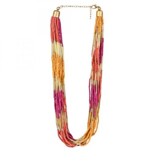 Generic Women’s Designer Elegant Multi Layer Multi Color Beads Necklace (Color: Multi Color)