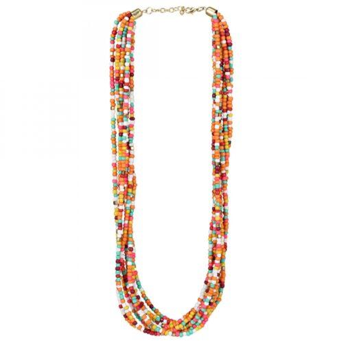 Generic Women’s Designer Multi Colour Elegant Beads Necklace (Color: Multi Color)